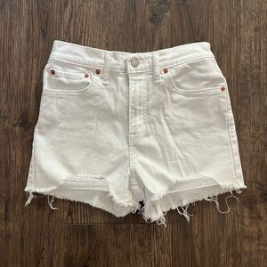 Levi’s High-Rise Distressed Denim Short